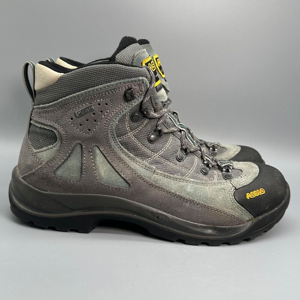 Asolo Hiking Mid High Boots Womens Size 9 Gray Hiking Boots Outdoor Shoes